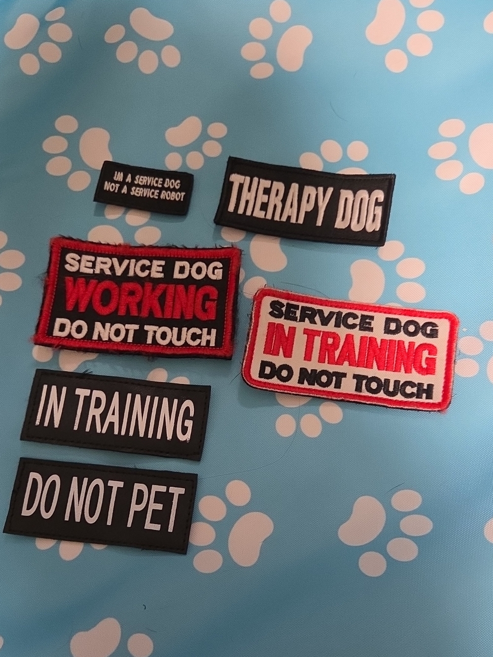 Working Dog Patch Set, Set Of 6 Patches